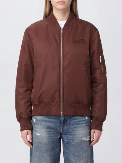 Off-white Jacket Woman Color Blue In Brown