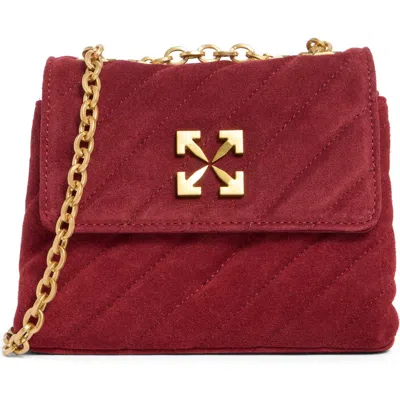 Off-white Jackhammer 17 Leather Crossbody Bag In Merlot