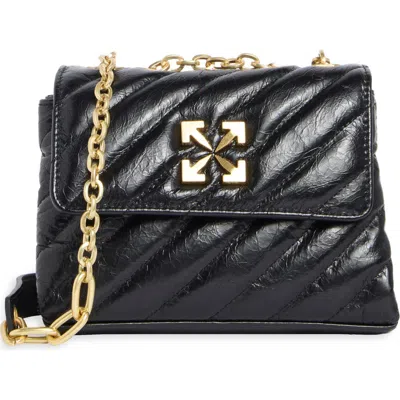 Off-white Jackhammer 17 Matelassé Leather Shoulder Bag In Black