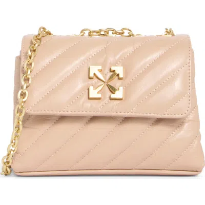 Off-white Jackhammer 17 Matelassé Leather Shoulder Bag In Neutral