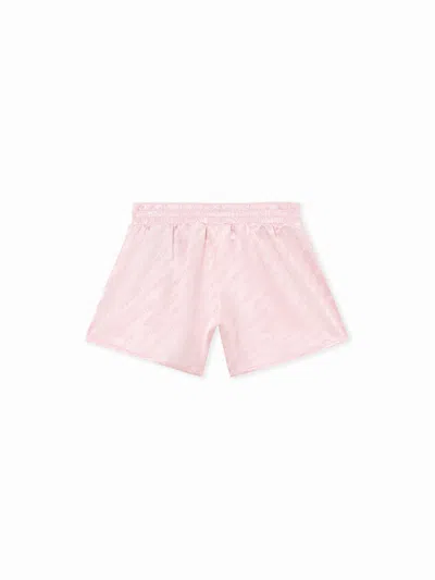 Off-white Jacq Off Satin Short In Pink