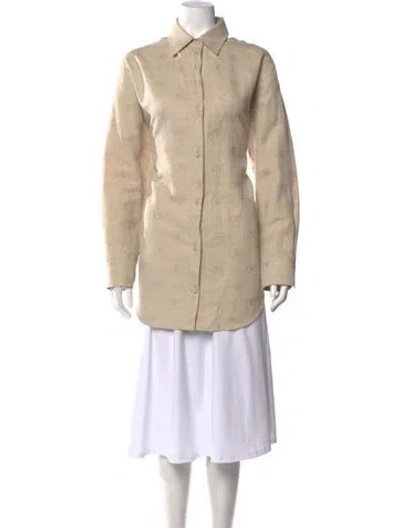 Pre-owned Off-white Jacquard Button-up In Neutral