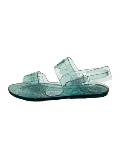 Pre-owned Off-white Jelly Sole Rubber Sandals In Blue
