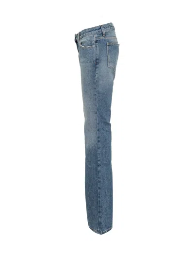 Off-white Jet Set Arrow Denim Jeans In Blue