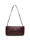 Off-white Jitney Flat Leather Shoulder Bag In Brown