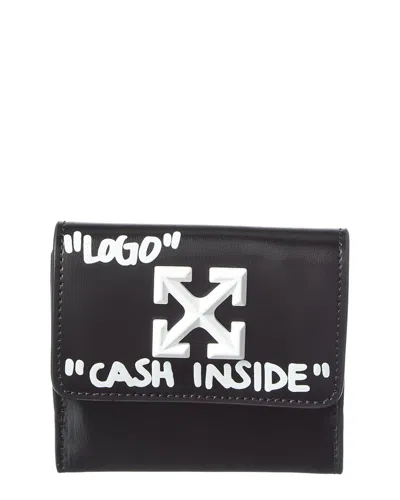 Off-white ™ Jitney French Nylo Continental Wallet In Black
