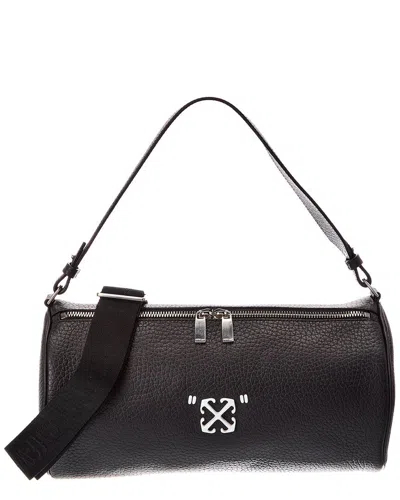 Off-white Jitney Leather Gym Bag In Black
