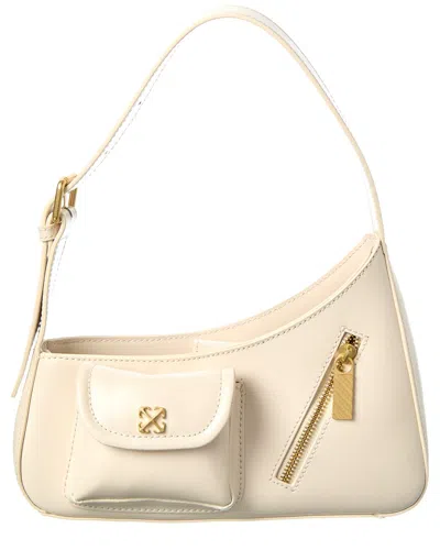 Off-white Jitney Leather Hobo Bag In Neutral