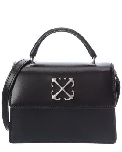 Off-white Jitney Leather Satchel In Black