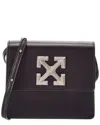 Off-white Jitney Leather Shoulder Bag In Brown