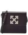 Off-white Jitney Leather Shoulder Bag In Brown