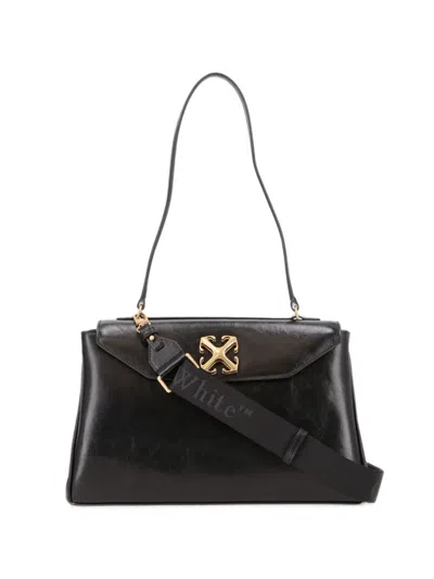 Off-white Jitney Logo-plaque Shoulder Bag In Pink