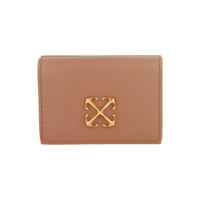 Pre-owned Off-white Jitney Mini Compact Wallet 'nude' | Tan | Women's Size Onesize