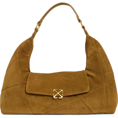 Off-white Jitney Patchwork Leather Shoulder Bag In Biscotti