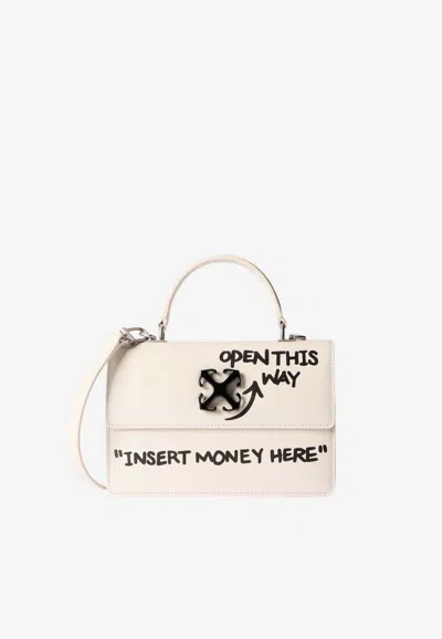Off-white Jitney Quote 1.4 Top Handle Bag In Cream