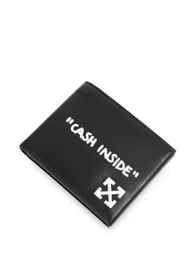 Off-white Jitney Quote Bi-fold Wallet In Black