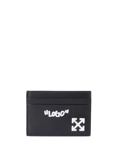 Off-white Jitney Quote Card Case In Black & White