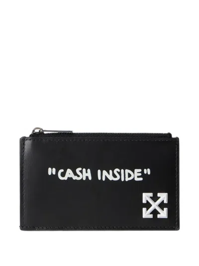 Off-white Jitney Quote Card Case In Black