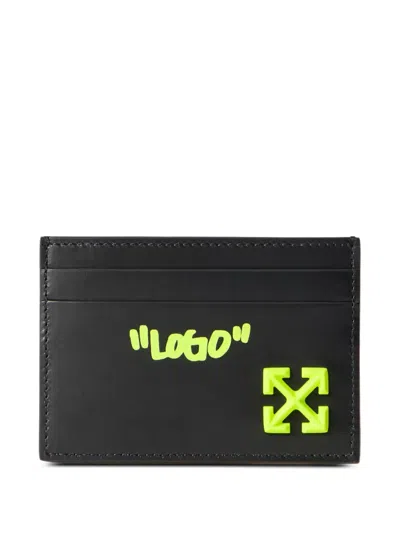 Off-white Jitney Quote Card Holder In Black