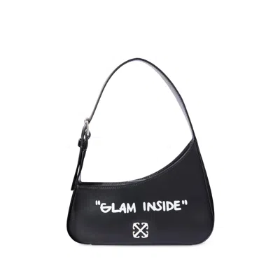Off-white Jitney Quote Shoulder Bag In Black