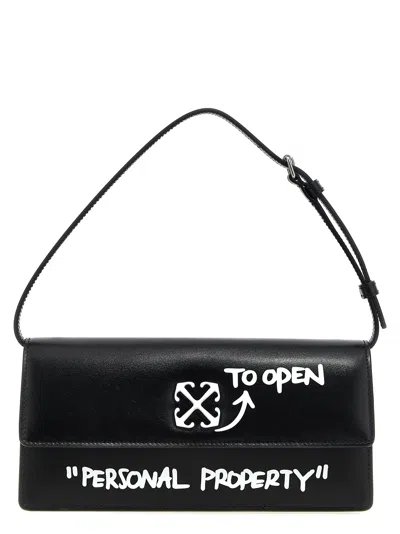 Off-white Jitney Shoulder Bag In Black