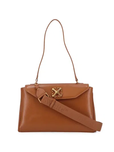 Off-white Jitney Shoulder Bag In Brown