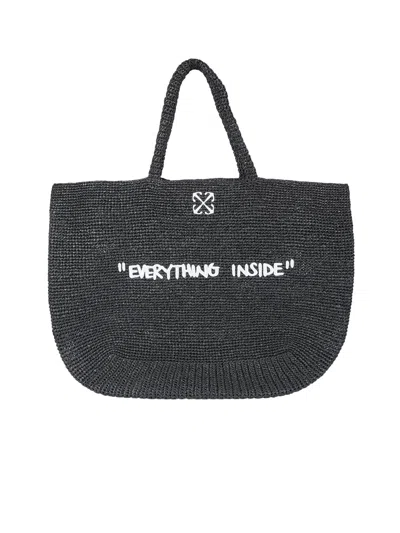 Off-white Jitney Tote Quote Bag In Multi