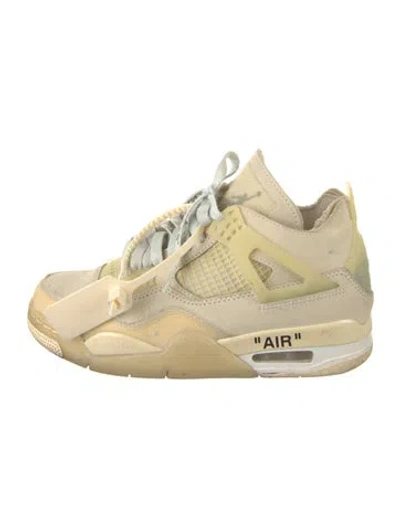 Pre-owned Off-white Jordan 4 Retro ‘ Sail' Athletic Sneakers In Neutral