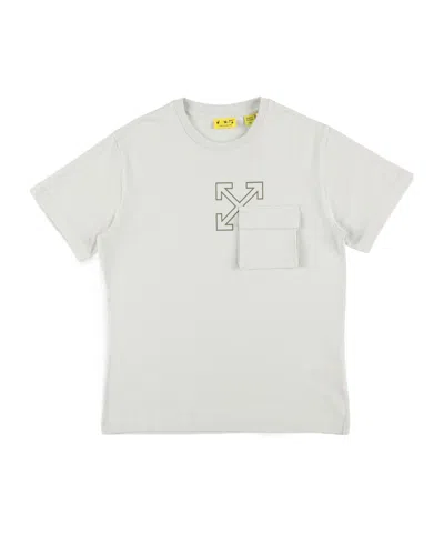 Off-white Kids Arrow Cargo T-shirt In Neutral