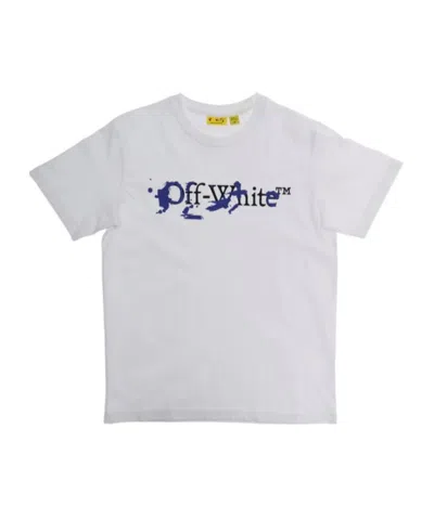 Off-white Kids Big Bookish Splat Ink Crewneck T-shirt