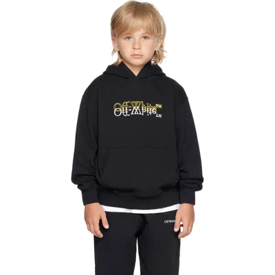 Off-white Kids Black Big Bookish Double Hoodie