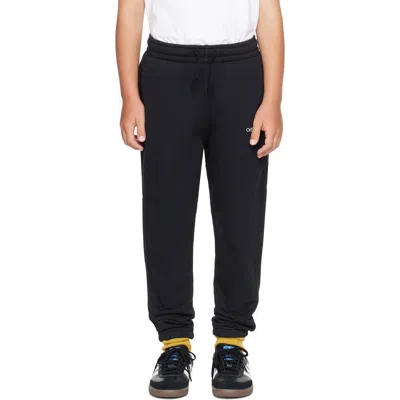Off-white Kids Black Bookish Diag Sweatpants