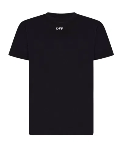 Off-white Kids Diag Watercolor Printed T-shirt In Black