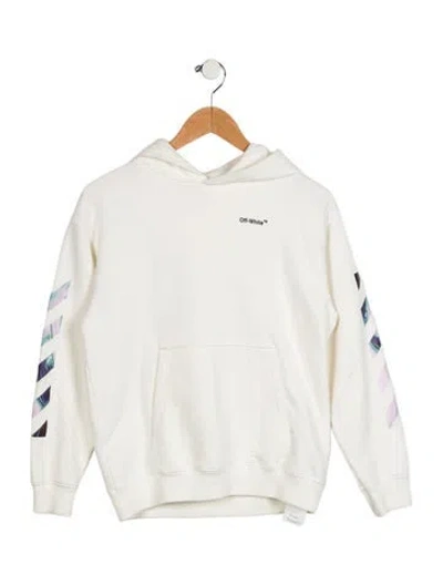 Pre-owned Off-white Kids' Diagonal Hoodie In Neutrals