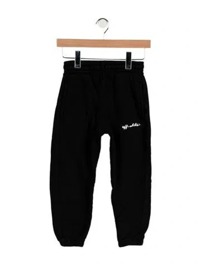 Pre-owned Off-white Kids' Diagonals Sweatpants In Black