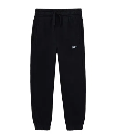 Off-white Kids Elasticated Waistband Track Pants In Black