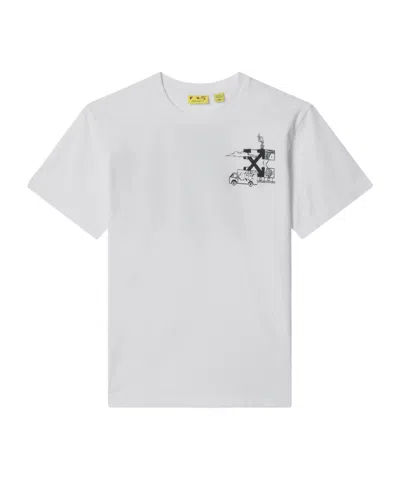Off-white Kids Graffiti Crewneck T-shirt In Multi
