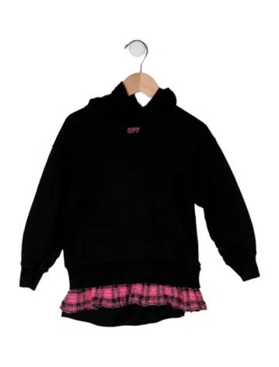 Pre-owned Off-white Babies' Kids' Logo Hoodie Dress In Black