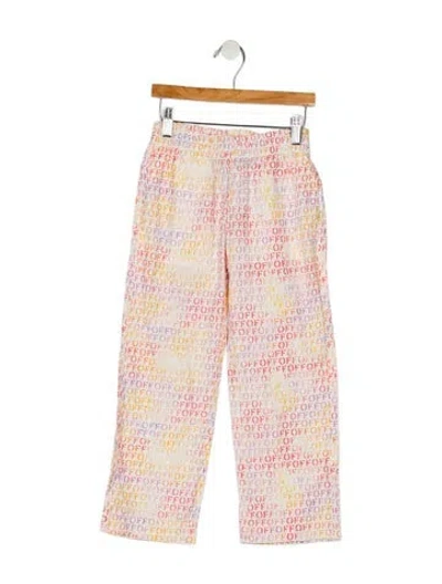 Pre-owned Off-white Babies' Kids Logo Print Trousers W/tags In Pink