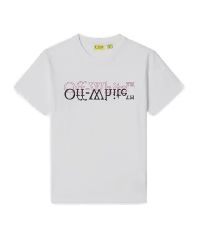 Off-white Kids Logo Printed Crewneck T-shirt