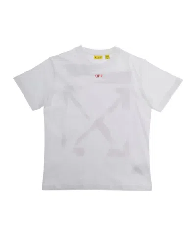 Off-white Kids Logo Printed Crewneck T-shirt