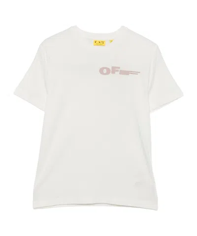 Off-white Kids Logo Printed Crewneck T-shirt