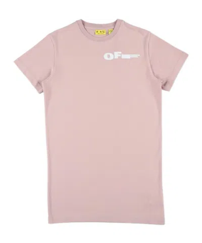 Off-white Kids Logo Printed T-shirt Dress In Multi