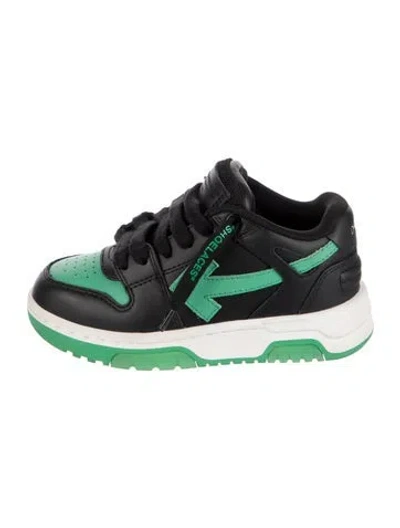 Pre-owned Off-white Kids' Low Top Sneakers In Black/green