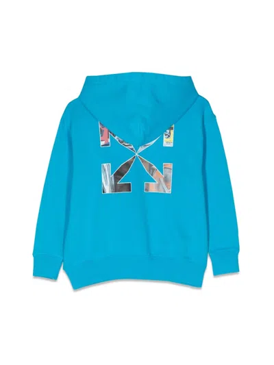 Off-white Kids' Mini Cotton Hoodie In Blue
