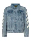 Off-white Kids Mini Sketch Diagonal Jacket In Multi