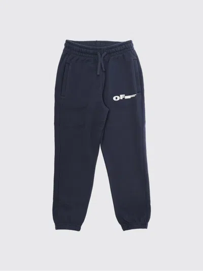 Off-white Kids Pants Kids Color Blue