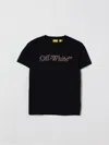 Off-white Kids T-shirt Kids Color Sea In Black