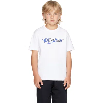 Off-white Kids White Big Bookish Splat Ink T-shirt