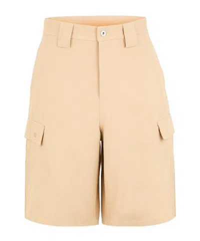 Off-white Knee-length Cargo Shorts In Neutral